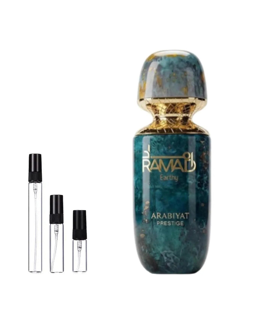 Arabiyat Prestige Ramad Earthy sample – decant in a glass spray vial (2, 5 or 10 ml)