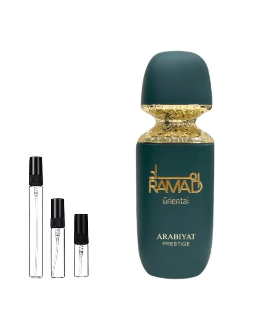 Arabiyat Prestige Ramad Oriental sample – decant in a glass spray vial (2, 5 or 10 ml)