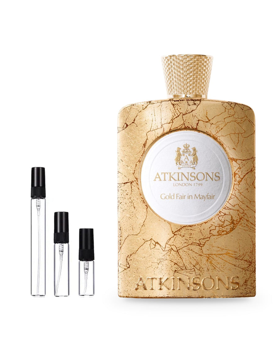Atkinsons Gold Fair In Mayfair sample – decant in a glass spray vial (2, 5 or 10 ml)