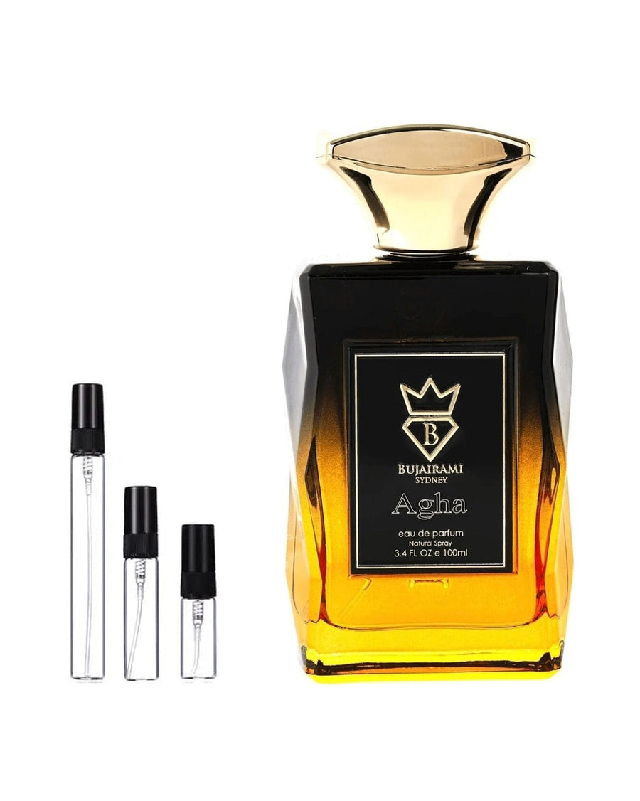 Bujairami Agha sample – decant in a glass spray vial (2, 5 or 10 ml)