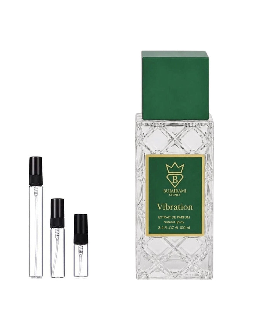 Bujairami Vibration sample – decant in a glass spray vial (2, 5 or 10 ml)