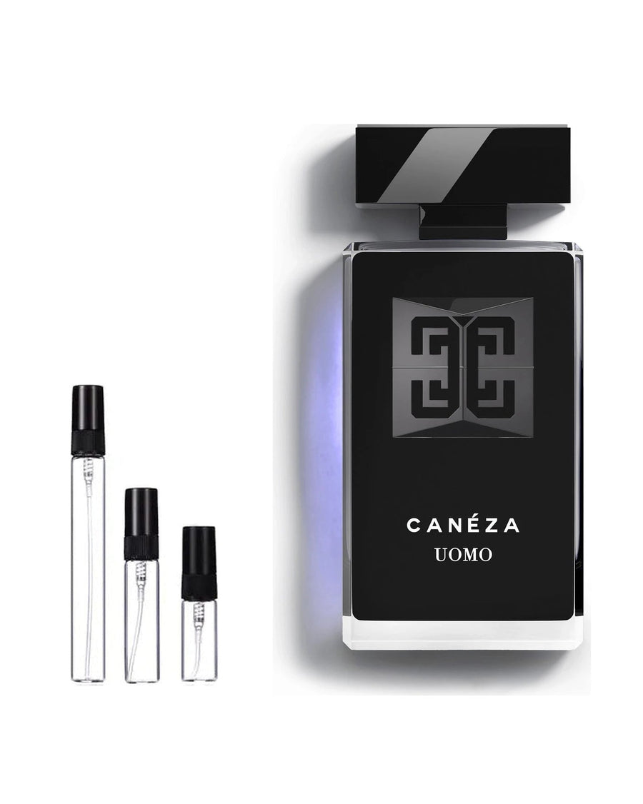 Caneza Uomo sample – decant in a glass spray vial (2, 5 or 10 ml)