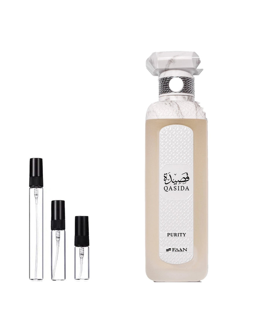 Faan Qasida Purity sample – decant in a glass spray vial (2, 5 or 10 ml)