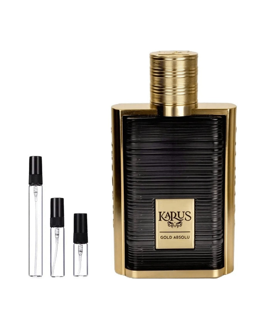 Khadlaj Karus Gold Absolu sample – decant in a glass spray vial (2, 5 or 10 ml)