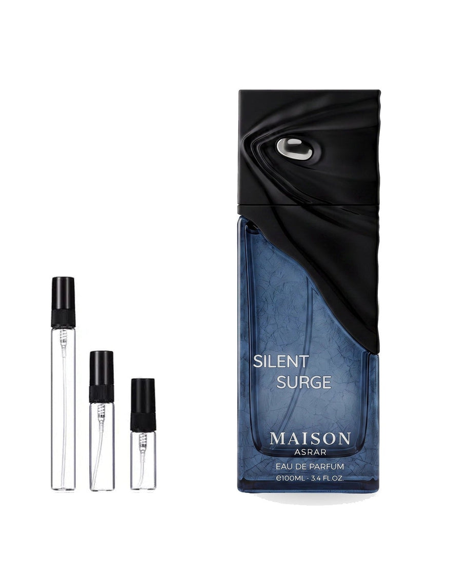 Maison Asrar Silent Surge sample – decant in a glass spray vial (2, 5 or 10 ml)