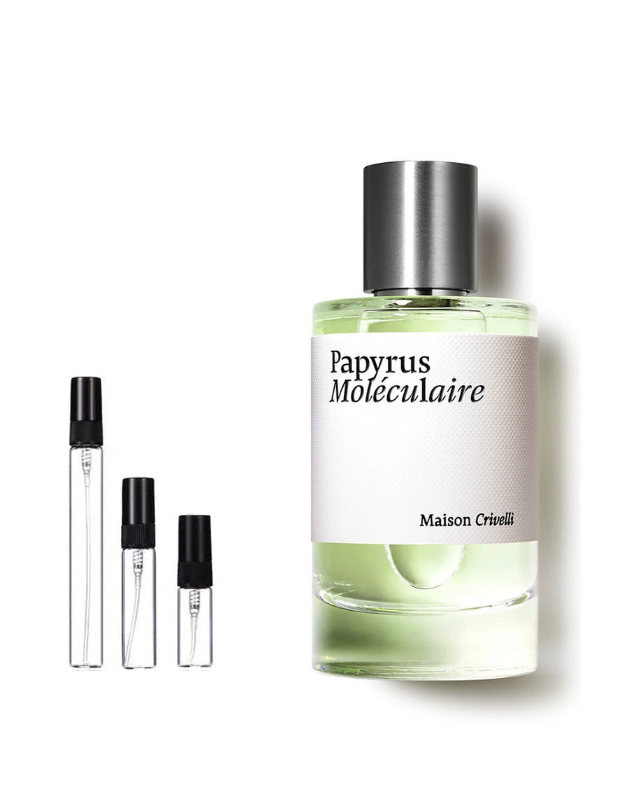 Maison Crivelli Papyrus Moléculaire sample – decant in a glass spray vial (2, 5 or 10 ml)
