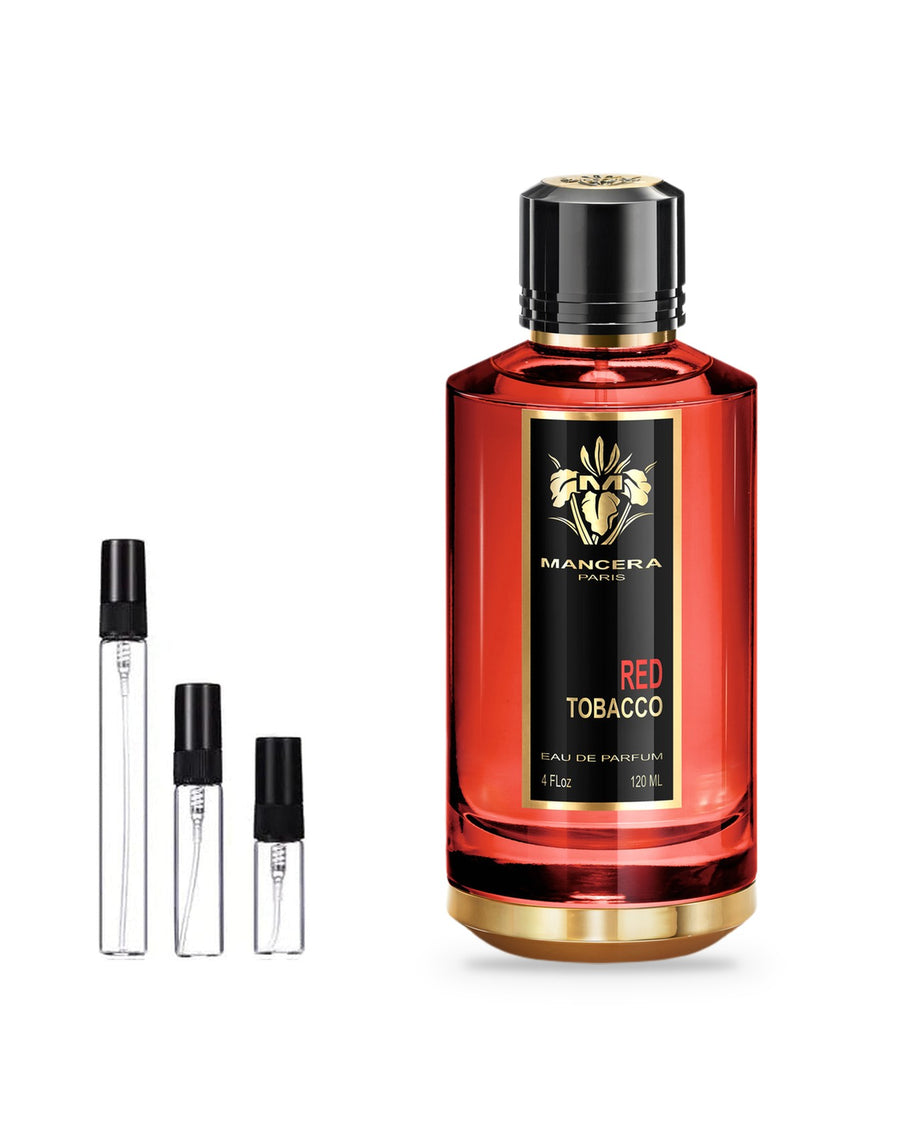 Mancera Red Tobacco sample – decant in a glass spray vial (2, 5 or 10 ml)