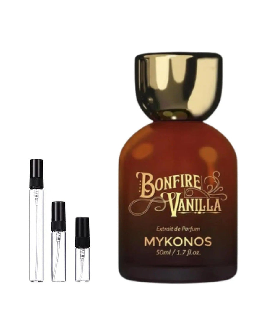 Mykonos Bonfire Vanilla sample – decant in a glass spray vial (2, 5 or 10 ml)
