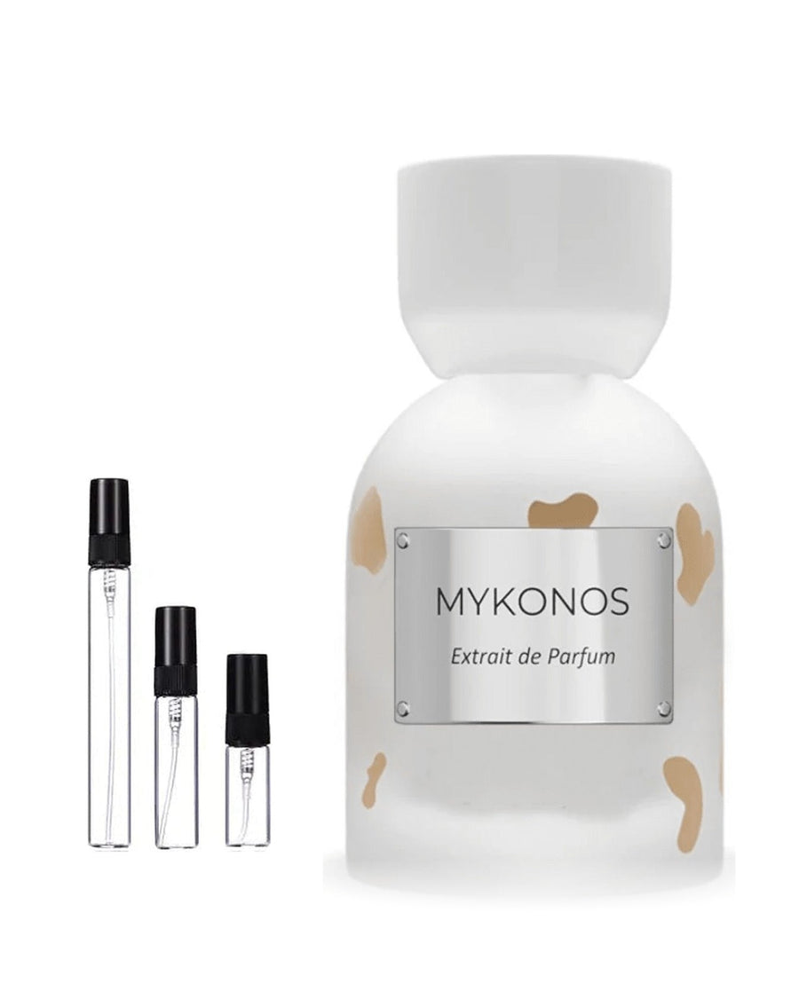 Mykonos Cafe Drops sample – decant in a glass spray vial (2, 5 or 10 ml)