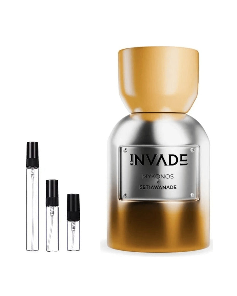 Mykonos Invade sample – decant in a glass spray vial (2, 5 or 10 ml)