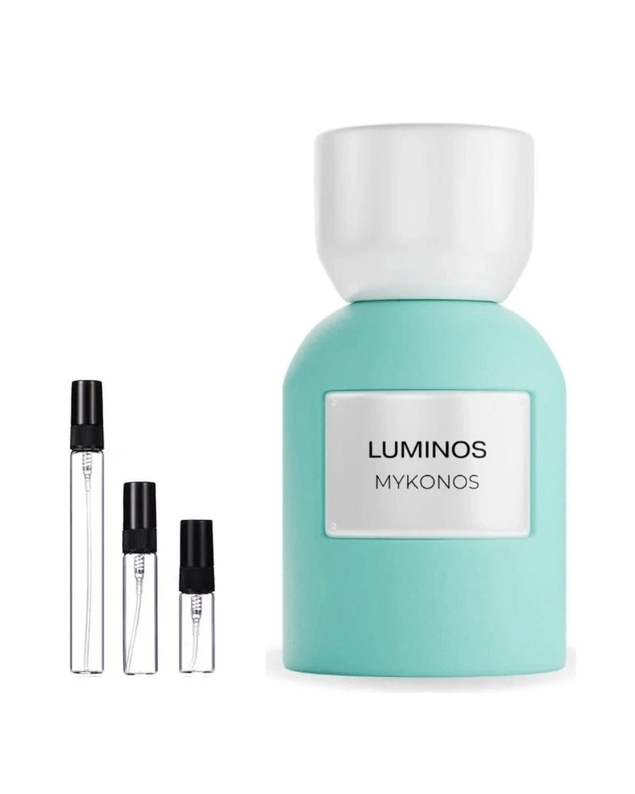 Mykonos Luminos sample – decant in a glass spray vial (2, 5 or 10 ml)