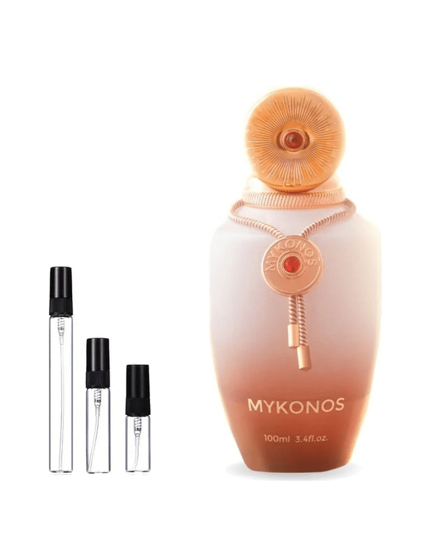 Mykonos Satin Blanc sample – decant in a glass spray vial (2, 5 or 10 ml)