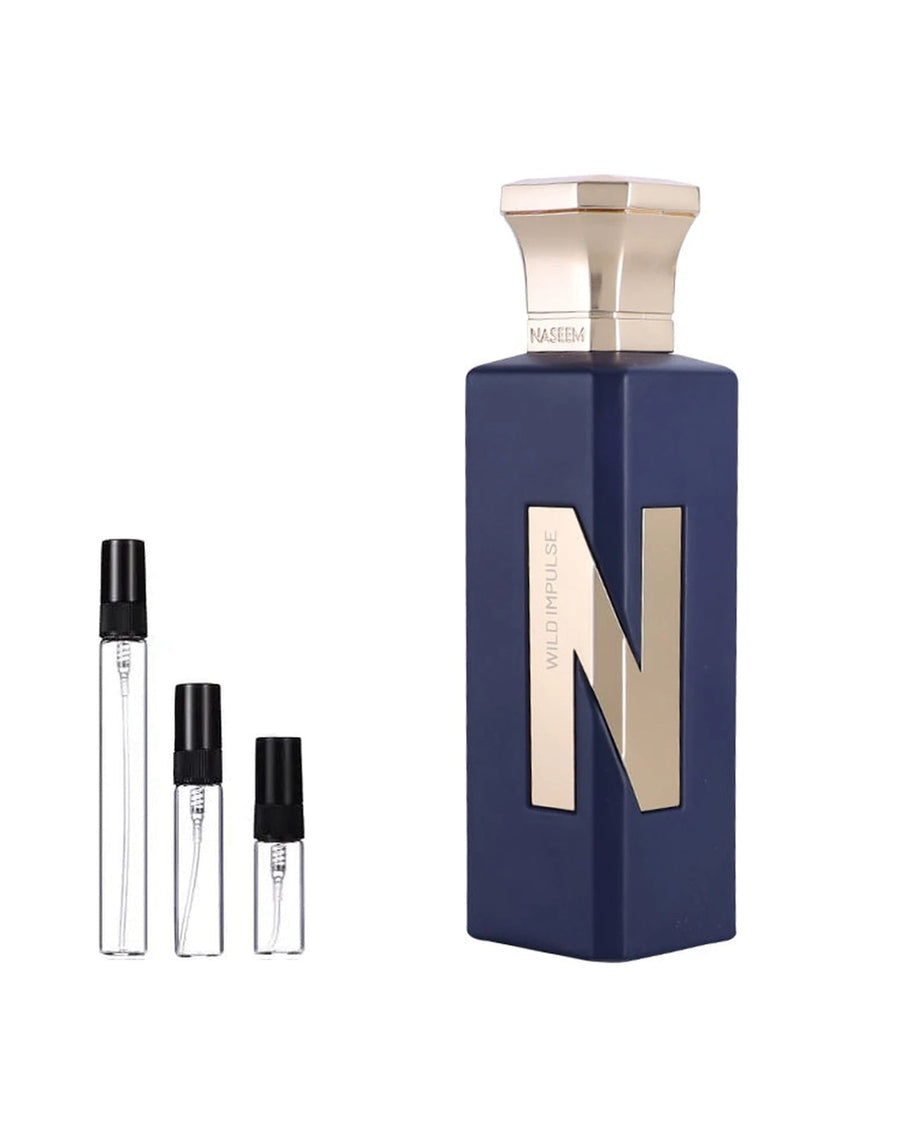 Naseem Wild Impulse sample – decant in a glass spray vial (2, 5 or 10 ml)