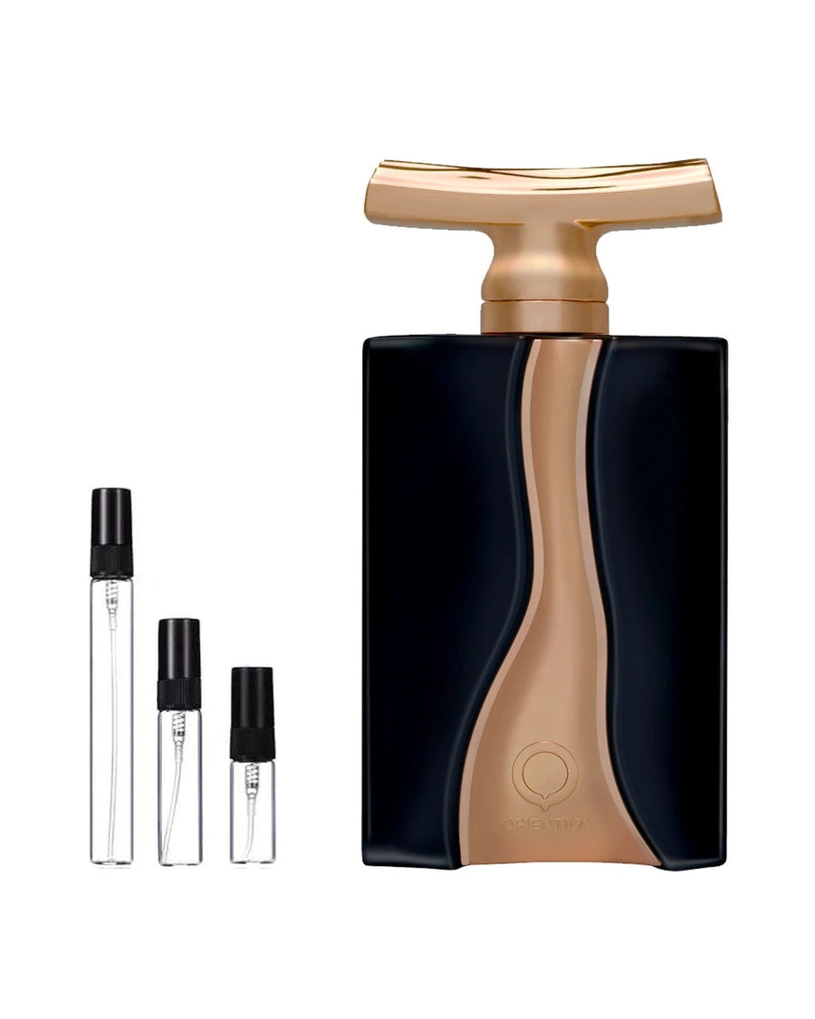 Orientica Cuir de Orientica Edition Noir sample – decant in a glass spray vial (2, 5 or 10 ml)