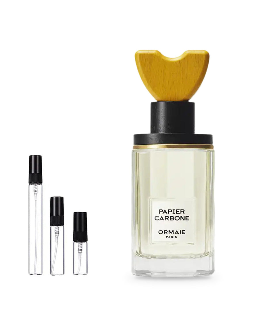 Ormaie Papier Carbone sample – decant in a glass spray vial (2, 5 or 10 ml)