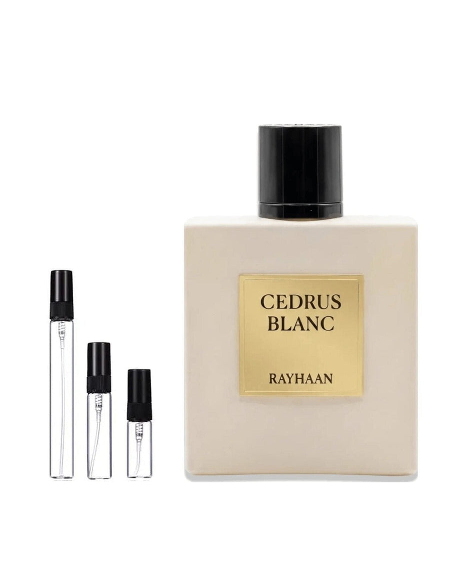 Rayhaan Cedrus Blanc sample – decant in a glass spray vial (2, 5 or 10 ml)