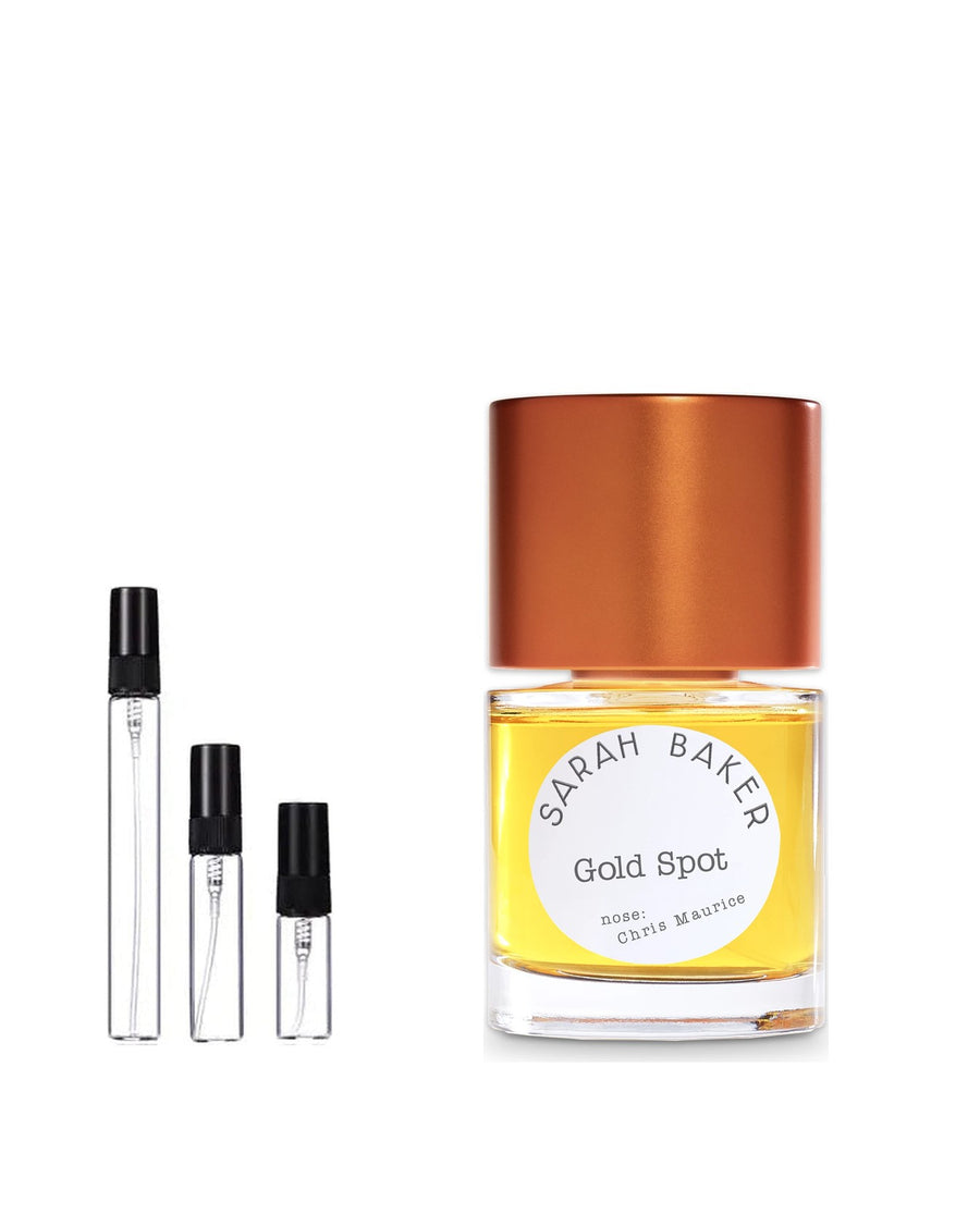 Sarah Baker Gold Spot sample – decant in a glass spray vial (2, 5 or 10 ml)