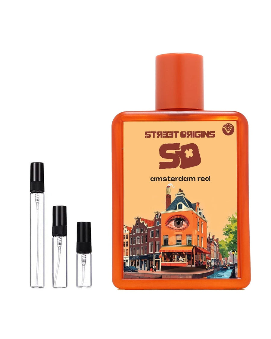 Street Origins Amsterdam Red sample – decant in a glass spray vial (2, 5 or 10 ml)