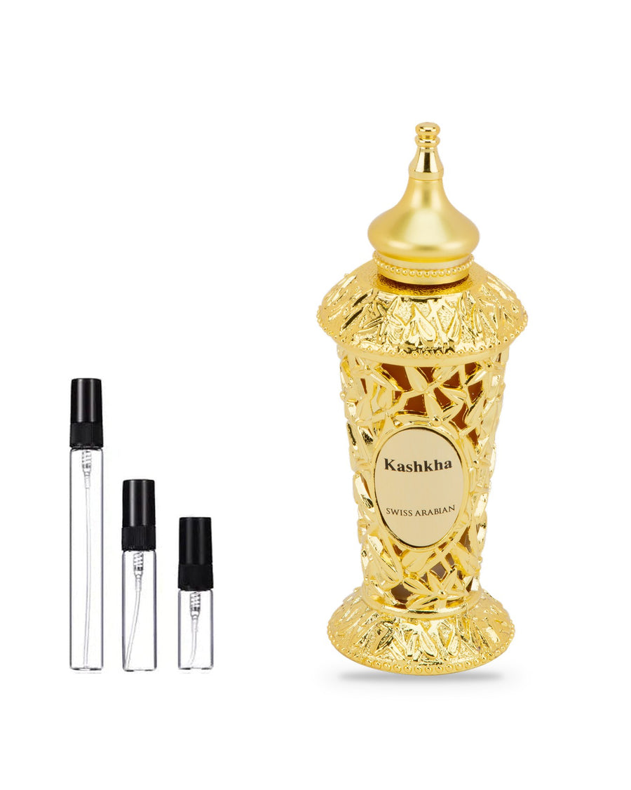Swiss Arabian Kashkha sample – decant in a glass spray vial (2, 5 or 10 ml)