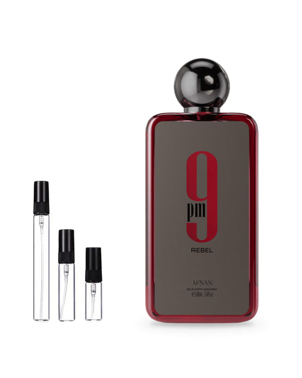 Afnan 9 PM Rebel sample – decant in a glass spray vial (2, 5 or 10 ml)