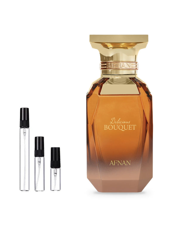Afnan Delicious Bouquet sample – decant in a glass spray vial (2, 5 or 10 ml)