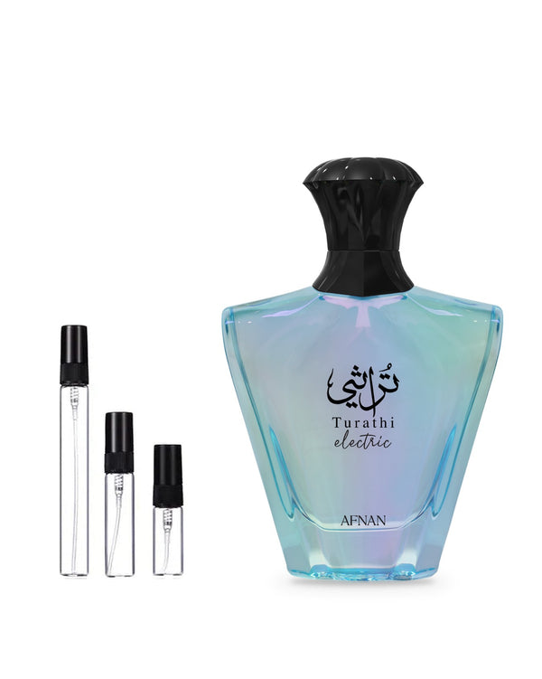 Afnan Turathi Blue Electric sample – decant in a glass spray vial (2, 5 or 10 ml)