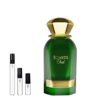 Ahmed Al Maghribi Ignite Oud sample – decant in a glass spray vial (2, 5 or 10 ml)