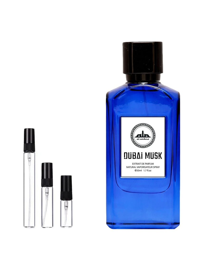 Al Ambra Dubai Musk sample – decant in a glass spray vial (2, 5 or 10 ml)