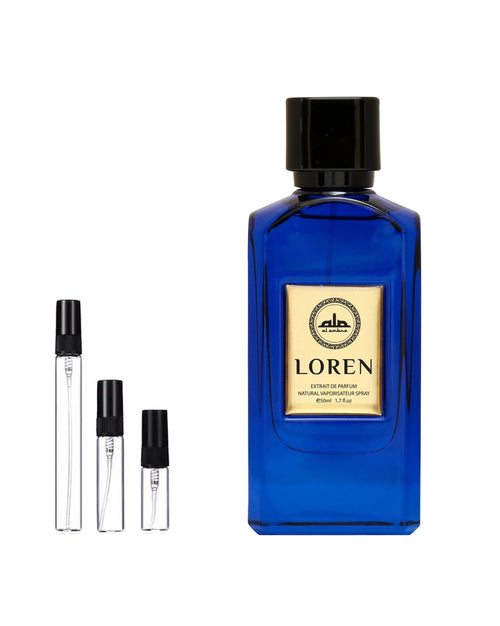 Al Ambra Loren sample – 10 ml decant in a glass spray vial