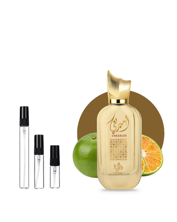 Al Wataniah Ameerati sample – decant in a glass spray vial (2, 5 or 10 ml)