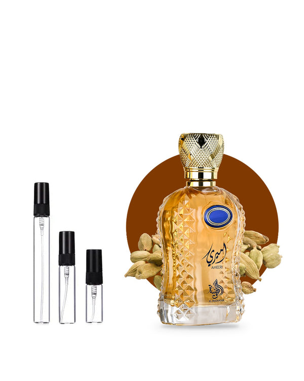 Al Wataniah Ameeri sample – decant in a glass spray vial (2, 5 or 10 ml)