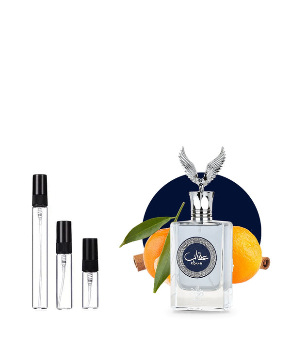 Al Wataniah Eqaab sample – decant in a glass spray vial (2, 5 or 10 ml)