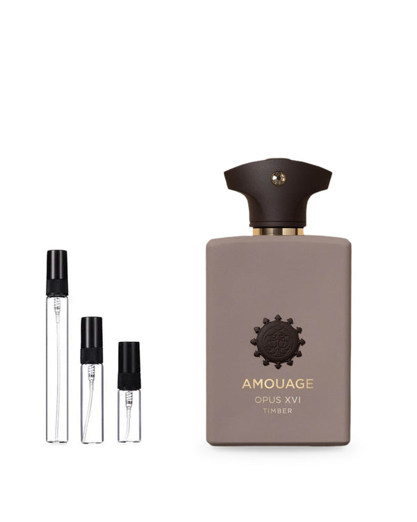 Amouage Opus XVI Timber sample – decant in a glass spray vial (2, 5 or 10 ml)