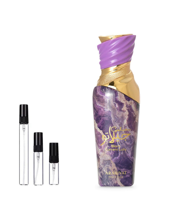 Arabiyat Prestige Gelato Black Current Lolly sample – decant in a glass spray vial (2, 5 or 10 ml)