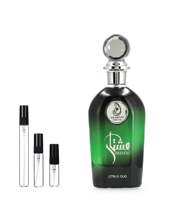 Arabiyat Prestige Ishatar Citrus Oud sample – decant in a glass spray vial (2, 5 or 10 ml)