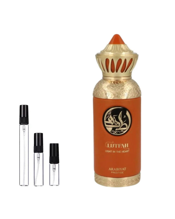 Arabiyat Prestige Lutfa Light in the Heart sample – decant in a glass spray vial (2, 5 or 10 ml)