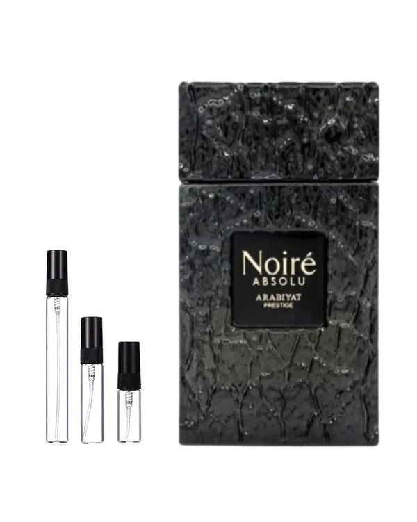 Arabiyat Prestige Noire Absolu sample – decant in a glass spray vial (2, 5 or 10 ml)