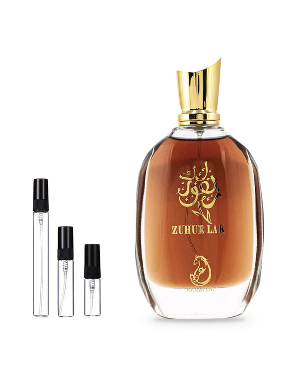 Arabiyat Zuhur Lak sample – decant in a glass spray vial (2, 5 or 10 ml)
