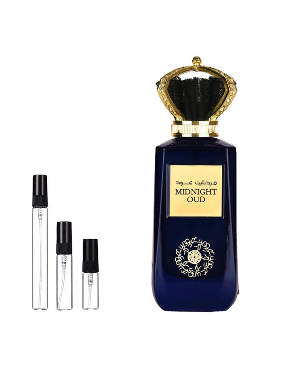 Ard Al Zaafran Midnight Oud sample – decant in a glass spray vial (2, 5 or 10 ml)