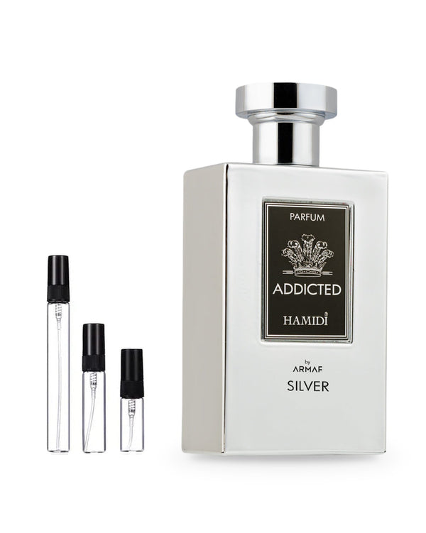 Armaf Addicted Silver sample – decant in a glass spray vial (2, 5 or 10 ml)
