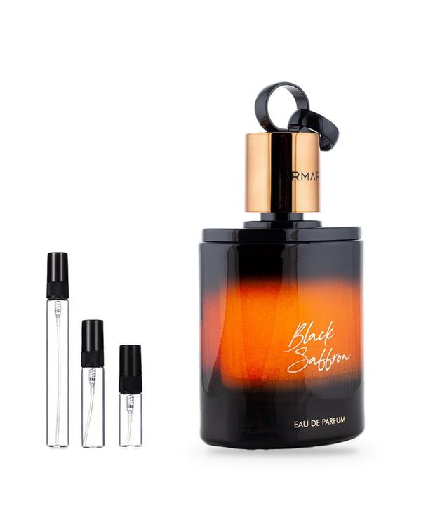 Armaf Black Saffron Man sample – decant in a glass spray vial (2, 5 or 10 ml)