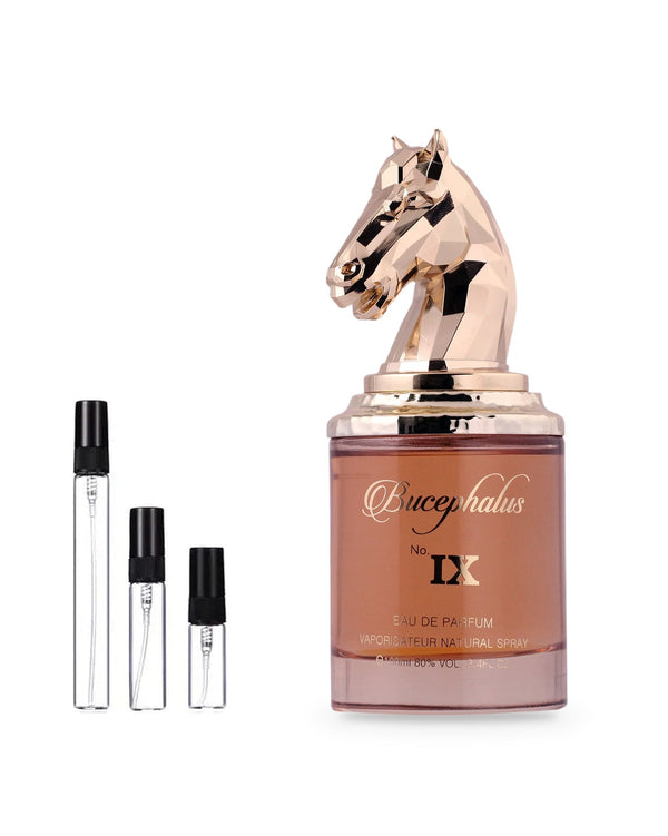 Armaf Bucephalus No. IX Man sample – decant in a glass spray vial (2, 5 or 10 ml)