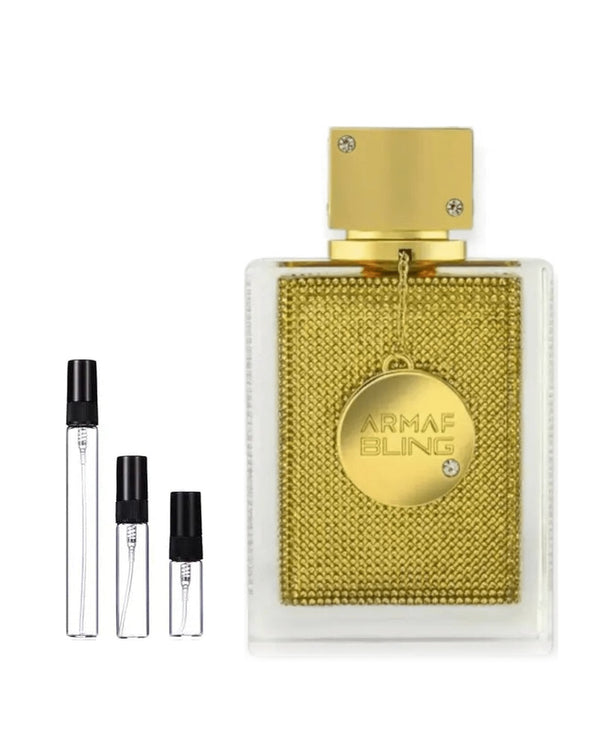 Armaf Club De Nuit Bling Gold sample – decant in a glass spray vial (2, 5 or 10 ml)