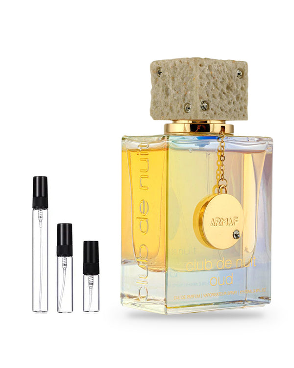 Armaf Club de Nuit Oud sample – decant in a glass spray vial (2, 5 or 10 ml)