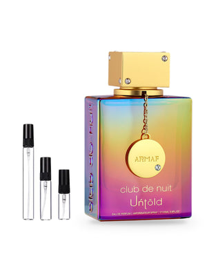Armaf Club De Nuit Untold sample – decant in a glass spray vial (2, 5 or 10 ml)