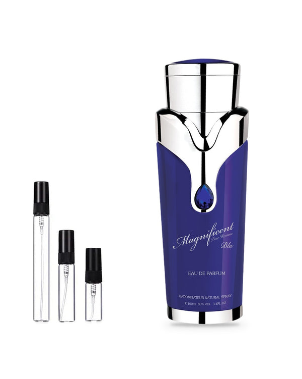 Armaf Magnificent Blue sample – decant in a glass spray vial (2, 5 or 10 ml)