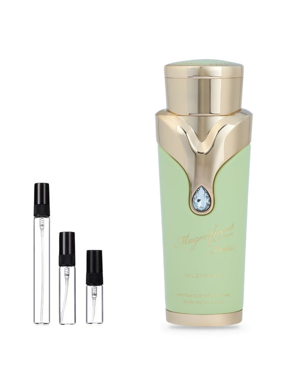 Armaf Magnificent Jardin sample – decant in a glass spray vial (2, 5 or 10 ml)