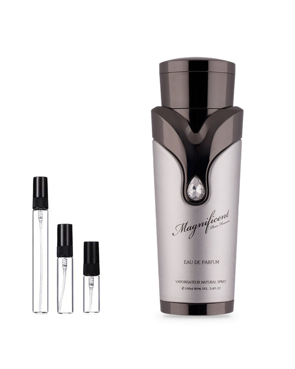 Armaf Magnificent sample – decant in a glass spray vial (2, 5 or 10 ml)