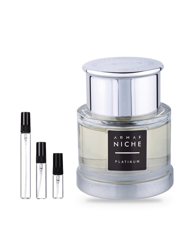 Armaf Niche Platinum sample – decant in a glass spray vial (2, 5 or 10 ml)