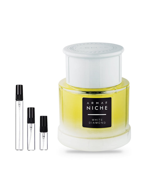 Armaf Niche White Diamond sample – decant in a glass spray vial (2, 5 or 10 ml)